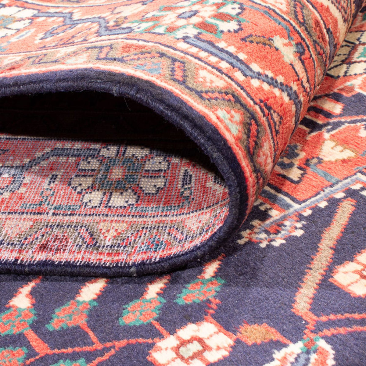 Tapis persan - Nomadic - 310 x 150 cm - bleu foncé