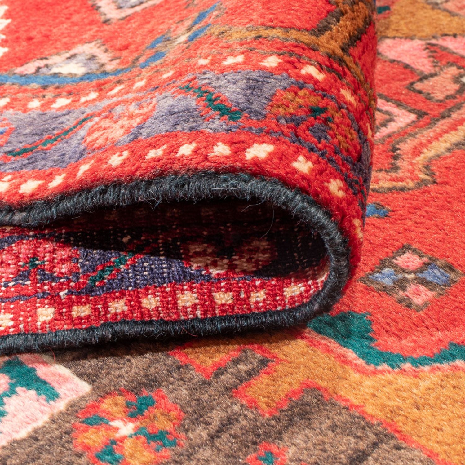 Tapis persan - Nomadic - 280 x 150 cm - bleu foncé