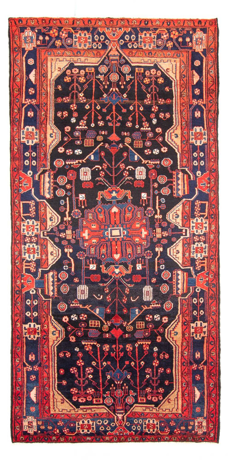 Tapis persan - Nomadic - 295 x 154 cm - bleu foncé
