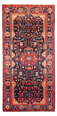 Tapis persan - Nomadic - 295 x 154 cm - bleu foncé