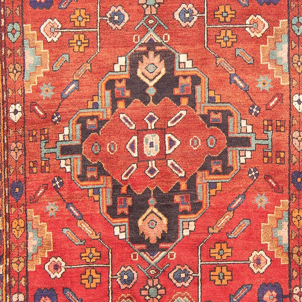 Tapis de couloir Tapis persan - Nomadic - 350 x 150 cm - rouge