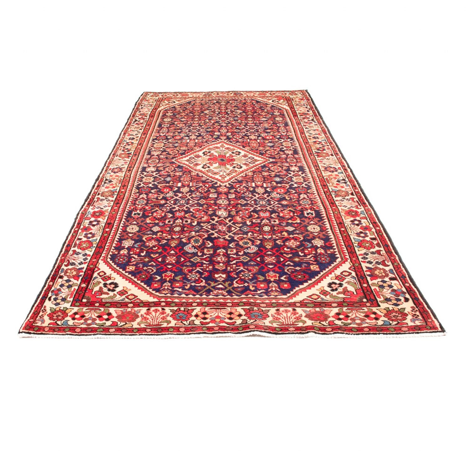 Tapis persan - Nomadic - 330 x 153 cm - bleu foncé