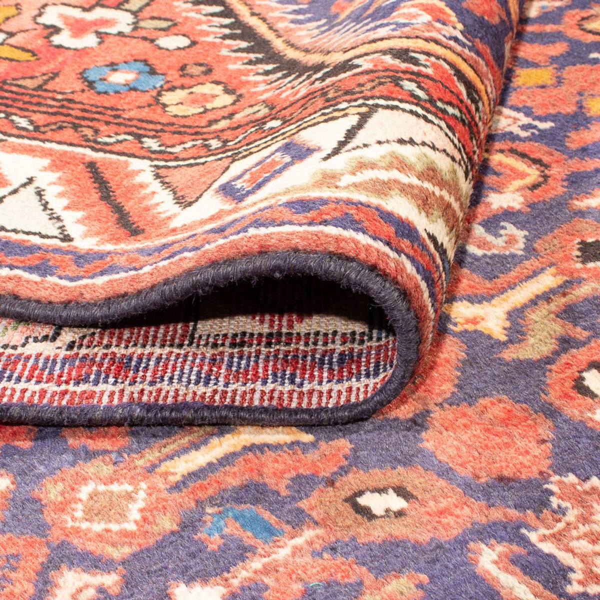 Tapis persan - Nomadic - 306 x 153 cm - bleu foncé