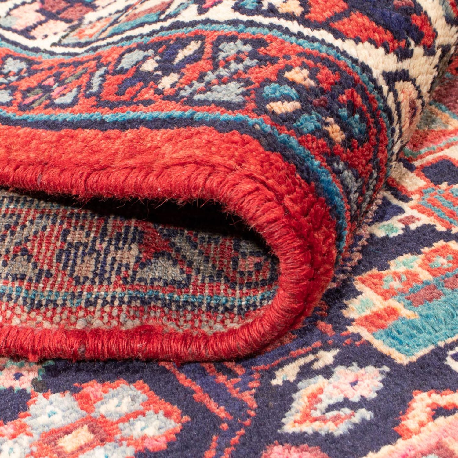 Tapis persan - Nomadic - 307 x 155 cm - bleu foncé