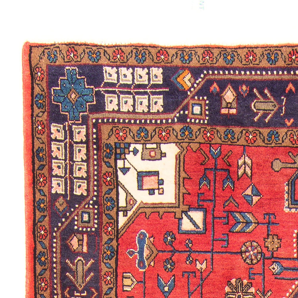 Tapis persan - Nomadic - 257 x 150 cm - rouge