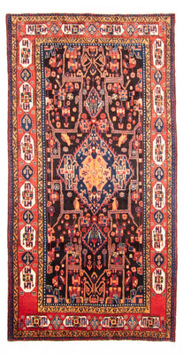 Tapis persan - Nomadic - 287 x 155 cm - bleu foncé