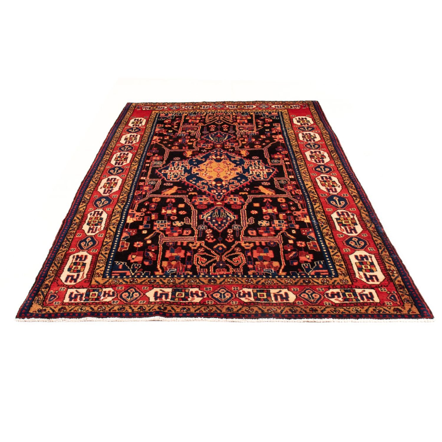 Tapis persan - Nomadic - 287 x 155 cm - bleu foncé