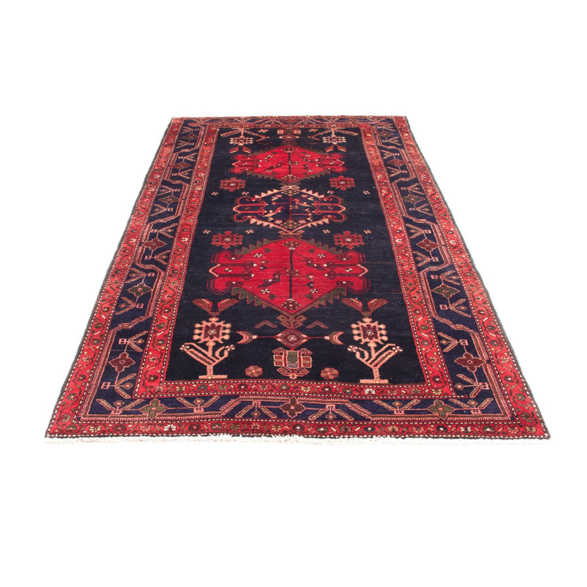 Tapis de couloir Tapis persan - Nomadic - 290 x 134 cm - bleu foncé