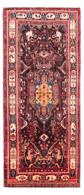 Tapis de couloir Tapis persan - Nomadic - 350 x 160 cm - bleu foncé