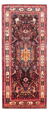 Tapis de couloir Tapis persan - Nomadic - 350 x 160 cm - bleu foncé