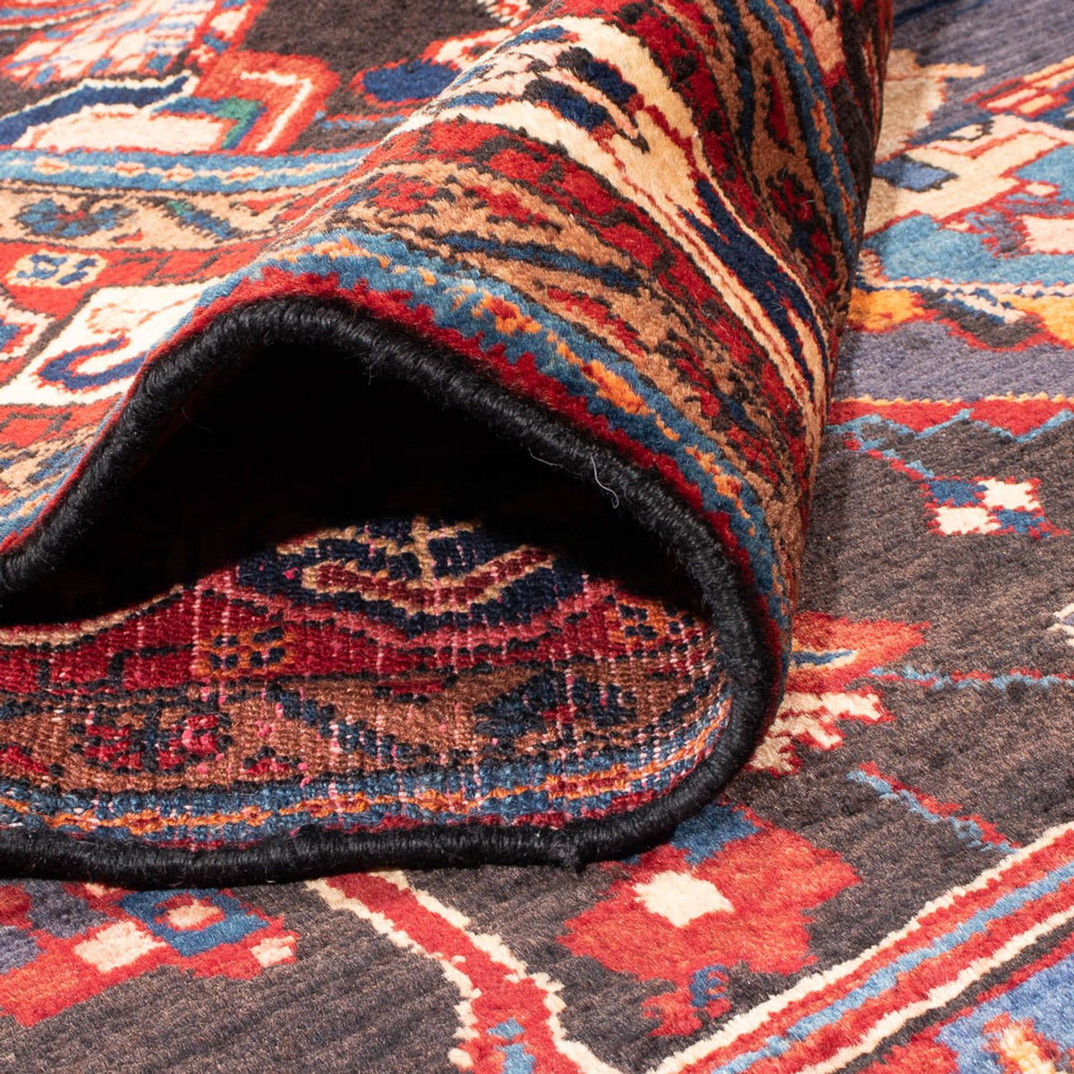 Tapis persan - Nomadic - 320 x 163 cm - bleu foncé