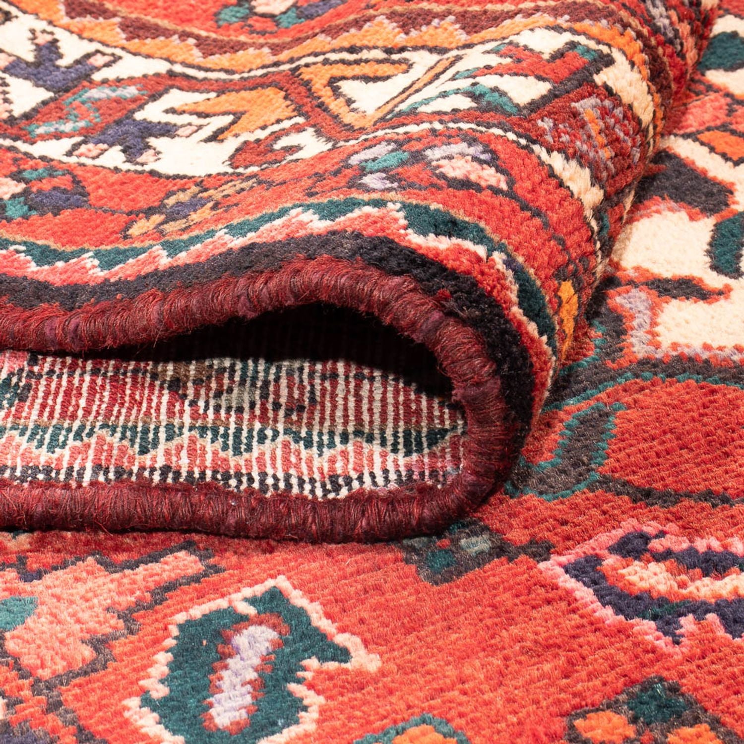 Tapis persan - Nomadic - 303 x 155 cm - rouge