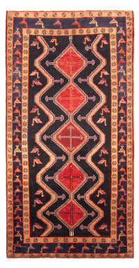 Tapis de couloir Tapis persan - Nomadic - 366 x 160 cm - bleu foncé
