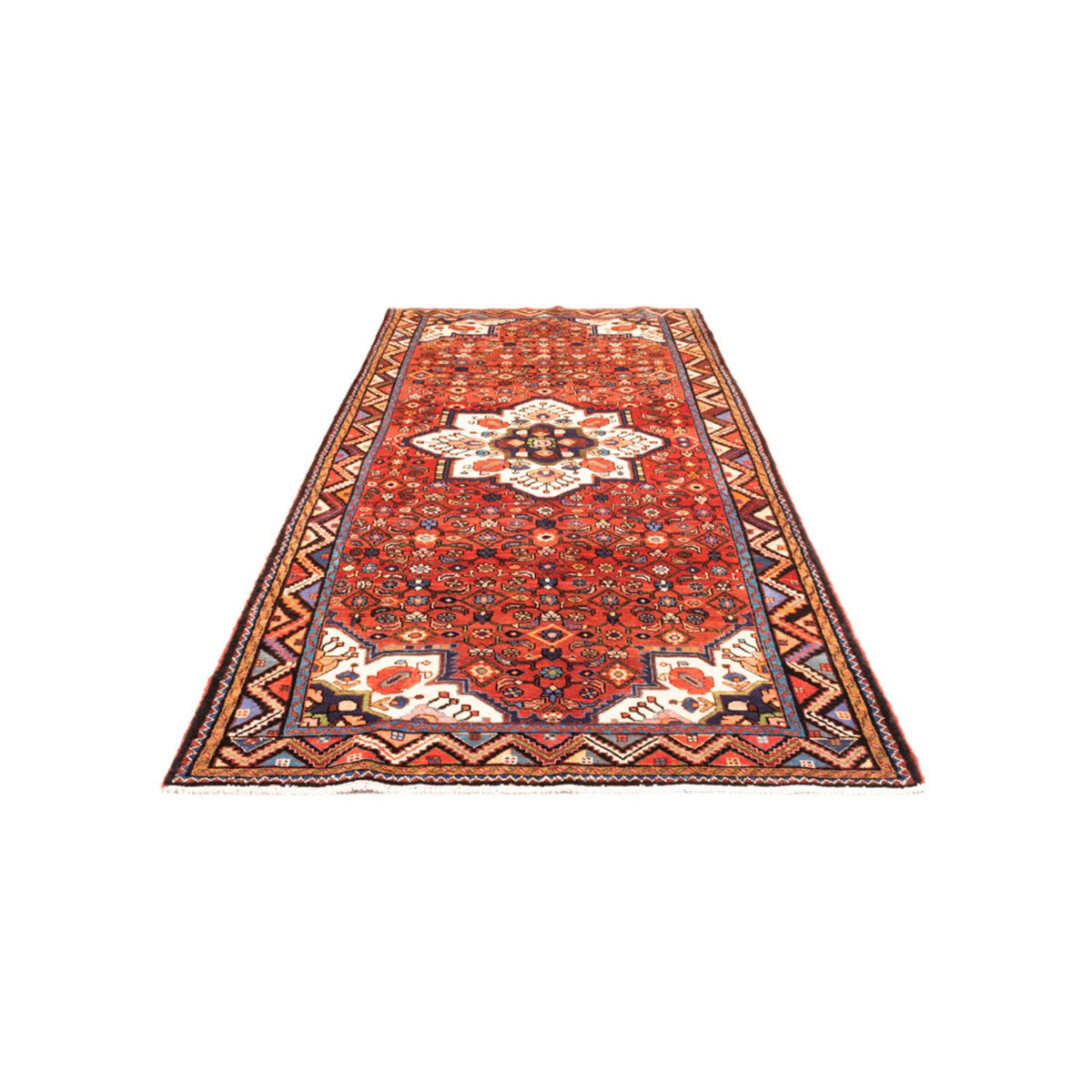 Tapis de couloir Tapis persan - Nomadic - 350 x 158 cm - rouge