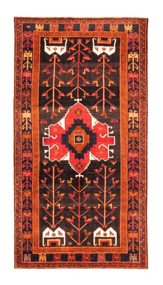 Tapis persan - Nomadic - 303 x 162 cm - bleu foncé