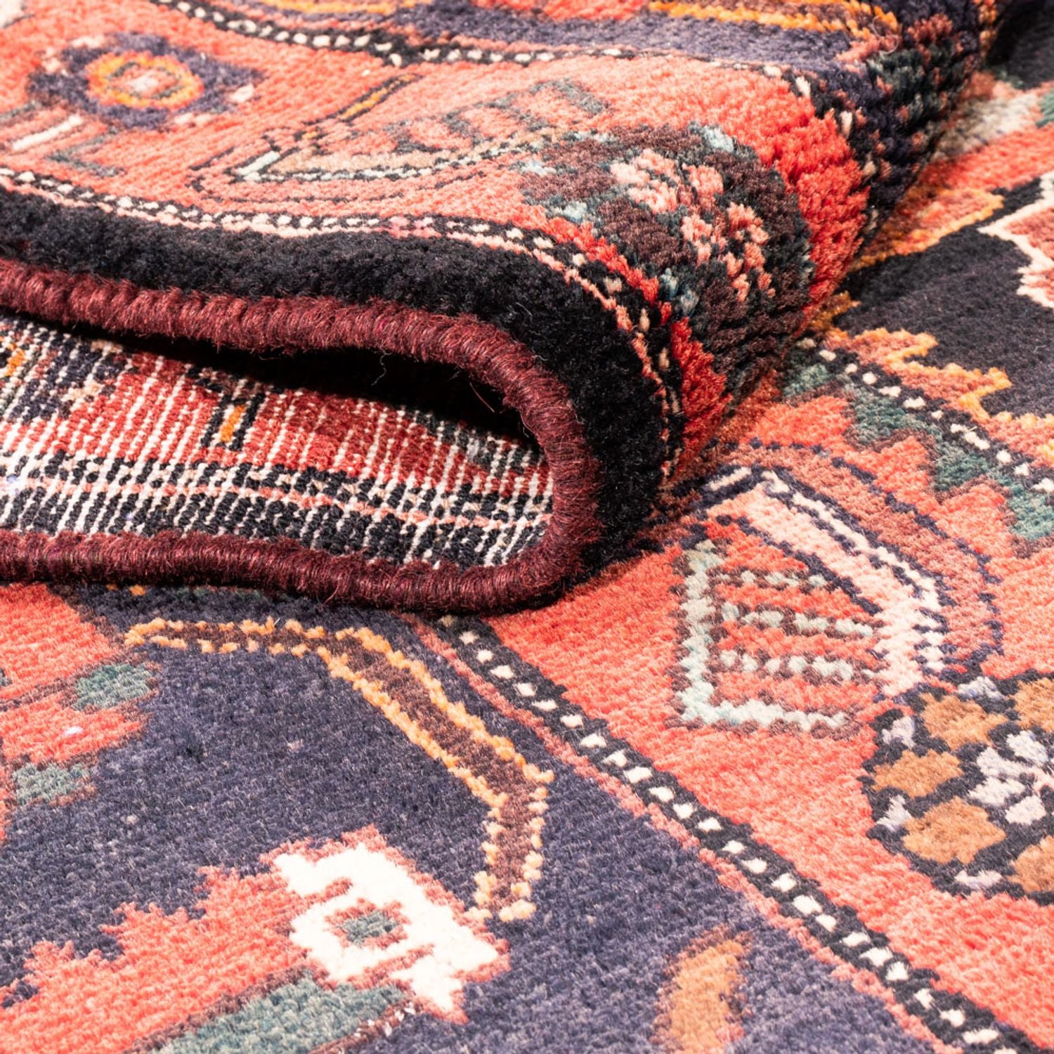 Tapis persan - Nomadic - 300 x 170 cm - bleu foncé