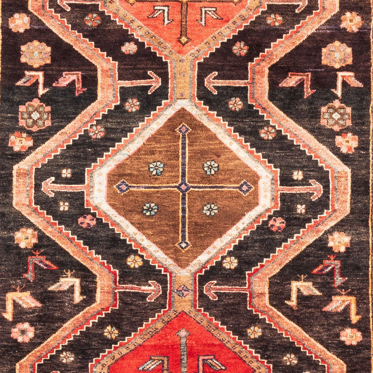 Tapis persan - Nomadic - 296 x 153 cm - bleu foncé