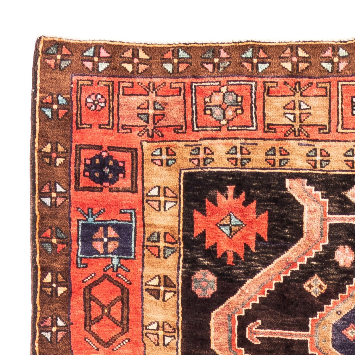 Tapis persan - Nomadic - 296 x 153 cm - bleu foncé