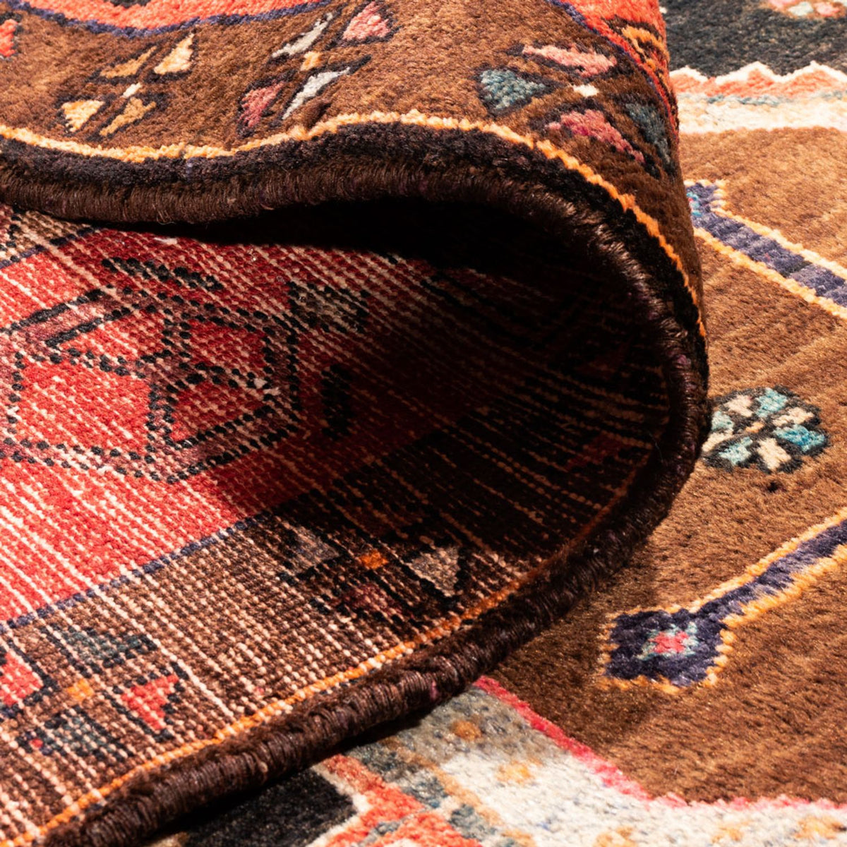 Tapis persan - Nomadic - 296 x 153 cm - bleu foncé