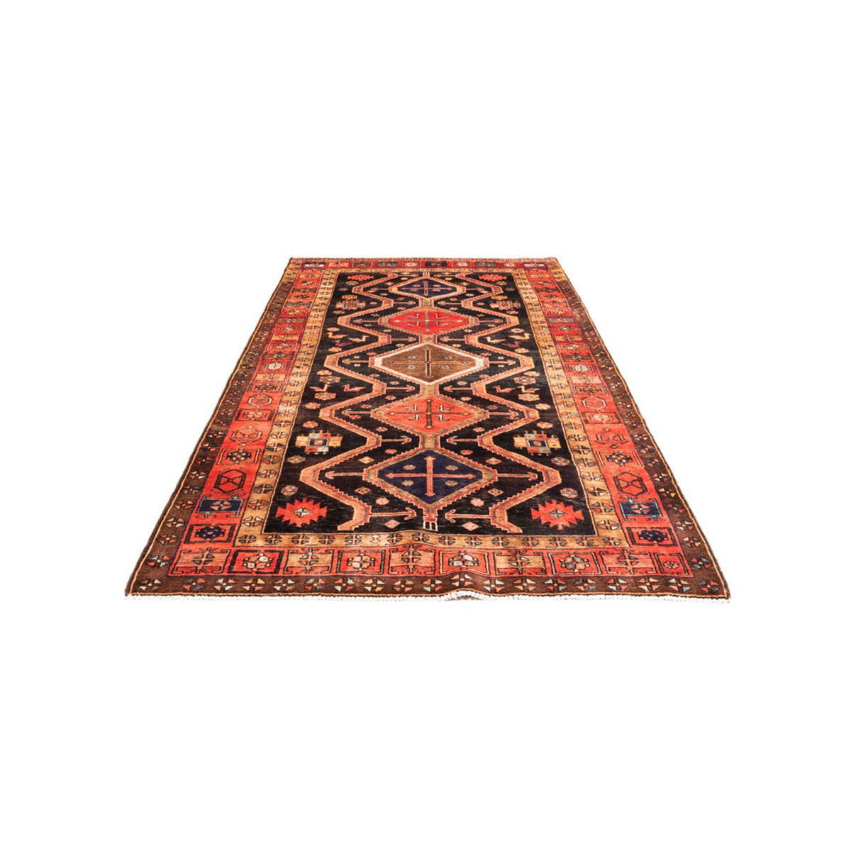 Tapis persan - Nomadic - 296 x 153 cm - bleu foncé