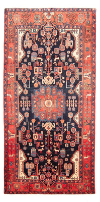 Tapis persan - Nomadic - 300 x 156 cm - bleu foncé