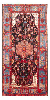 Tapis persan - Nomadic - 312 x 153 cm - bleu foncé