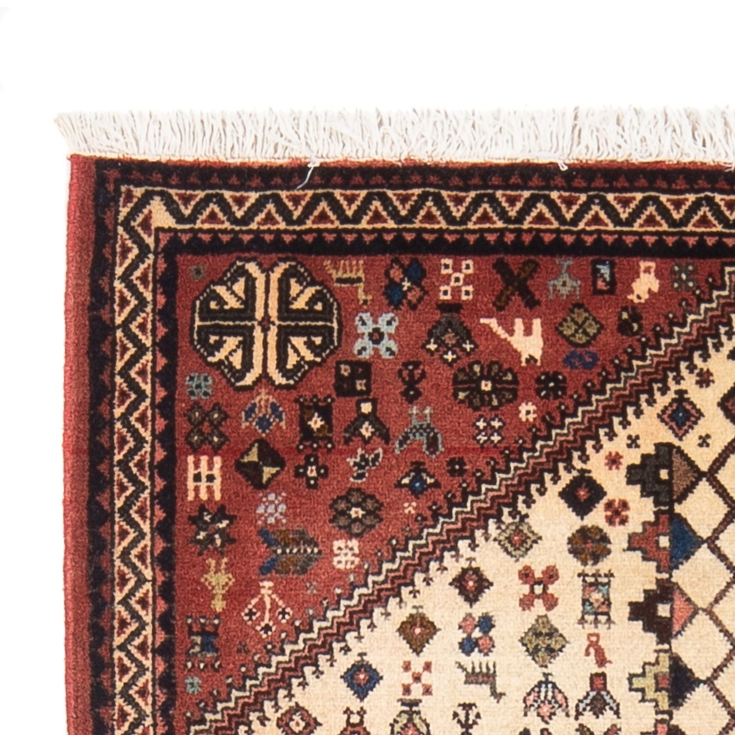 Tapis persan - Nomadic - 128 x 82 cm - crème