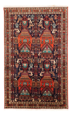 Tapis persan - Nomadic - 165 x 103 cm - rouge bordeaux