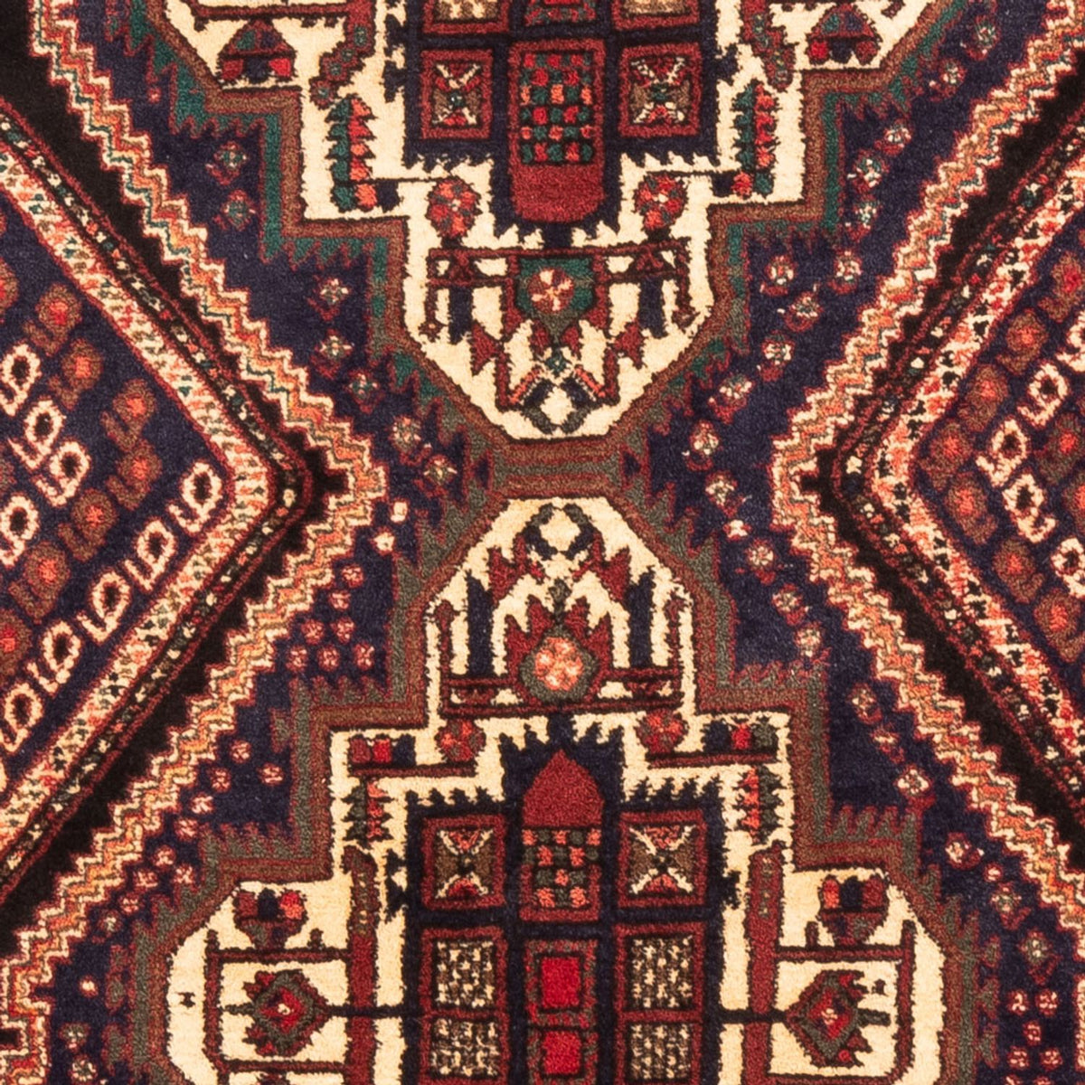 Tapis persan - Nomadic - 150 x 108 cm - rouge bordeaux
