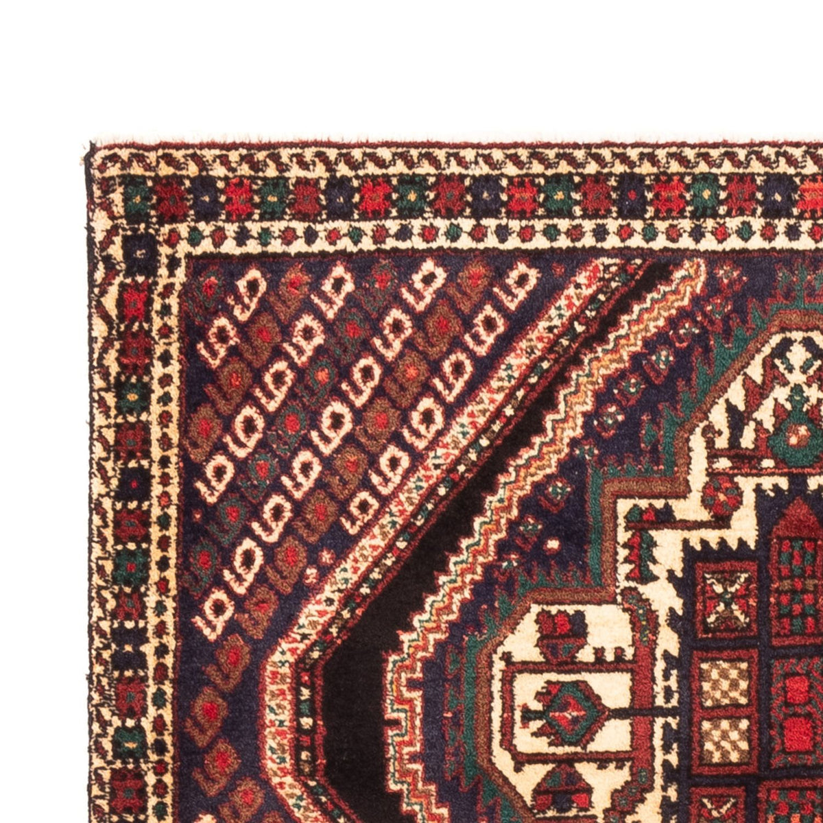 Tapis persan - Nomadic - 150 x 108 cm - rouge bordeaux
