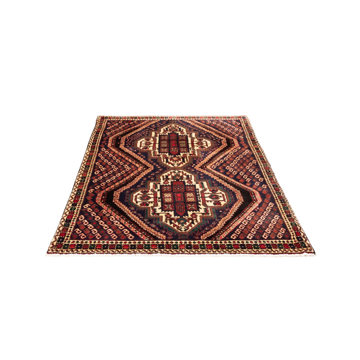 Tapis persan - Nomadic - 150 x 108 cm - rouge bordeaux