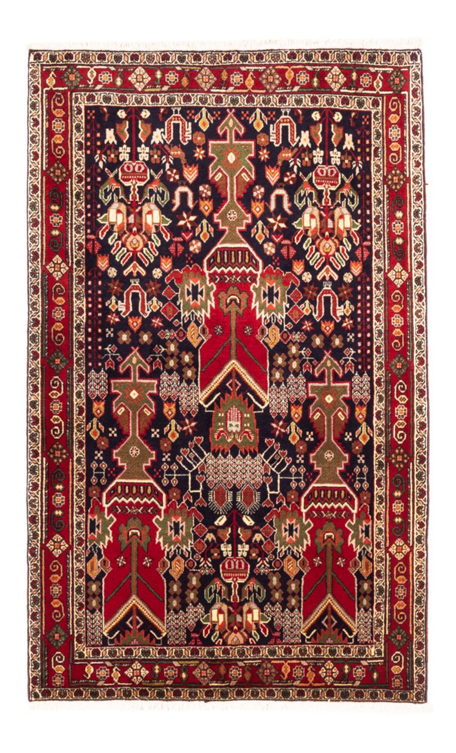 Tapis persan - Nomadic - 154 x 100 cm - rouge bordeaux