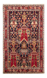 Tapis persan - Nomadic - 155 x 100 cm - rouge bordeaux