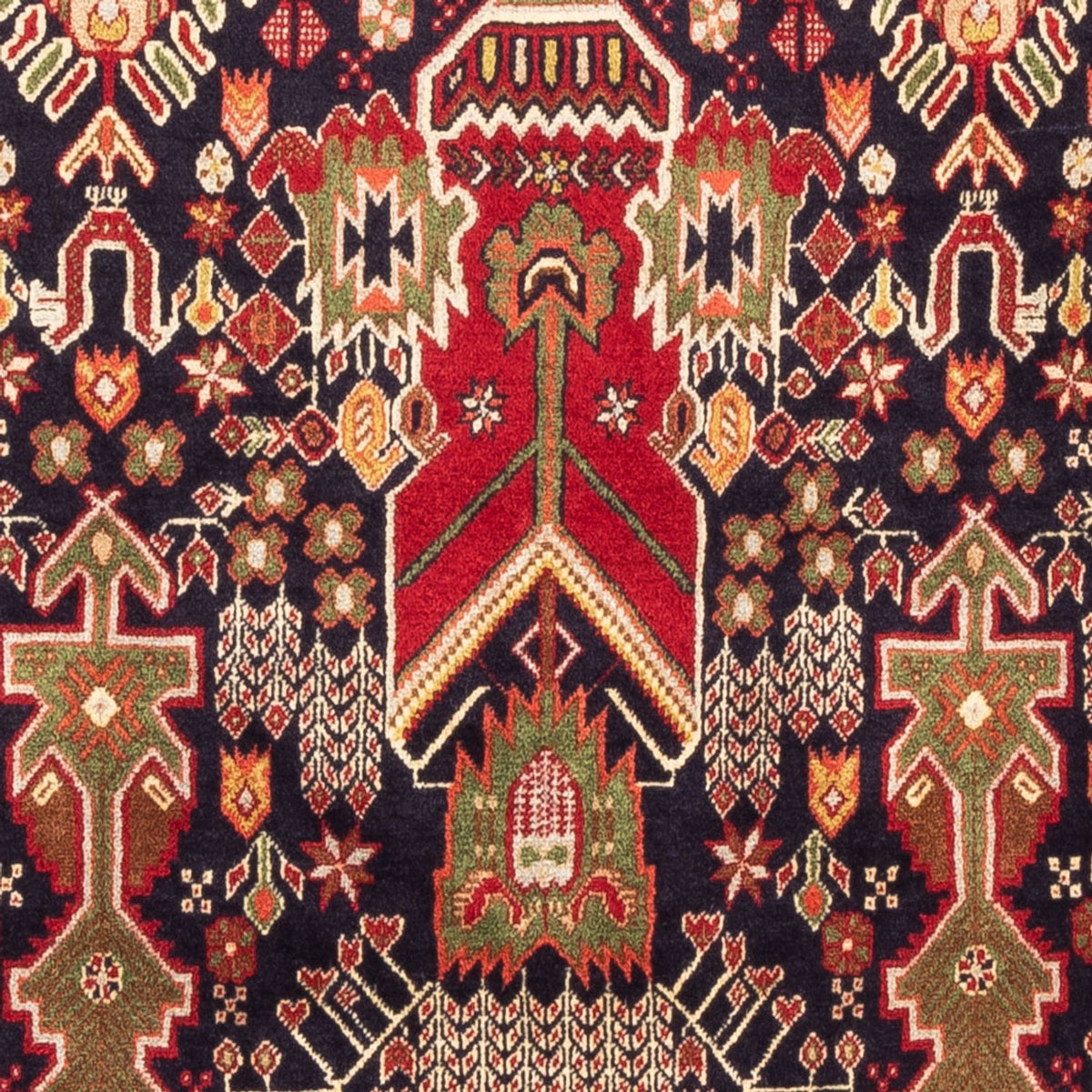 Tapis persan - Nomadic - 155 x 100 cm - rouge bordeaux