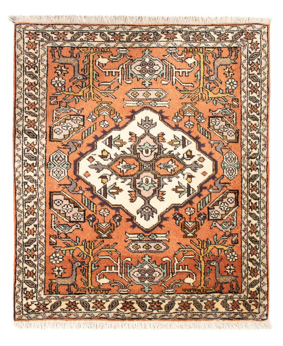 Tapis persan - Nomadic - 89 x 71 cm - orange