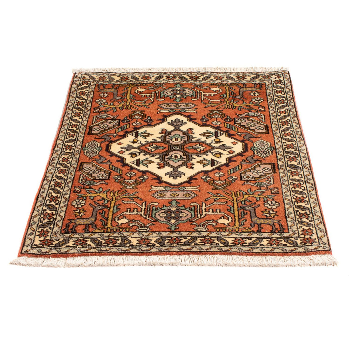 Tapis persan - Nomadic - 89 x 71 cm - orange