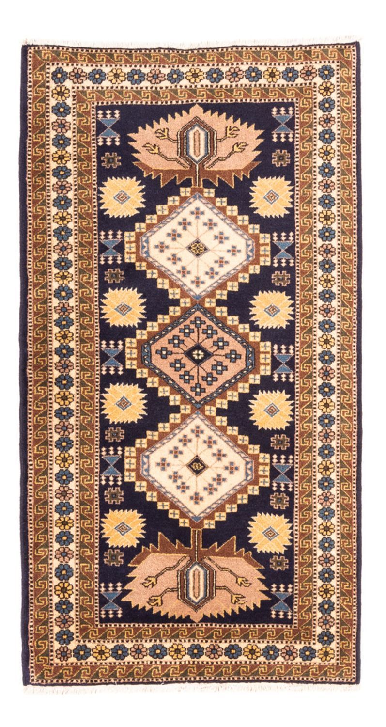 Tapis persan - Nomadic - 145 x 80 cm - bleu foncé