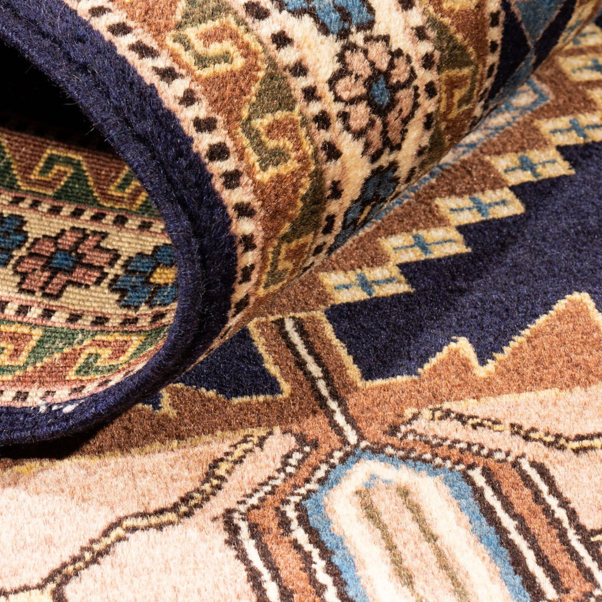 Tapis persan - Nomadic - 145 x 80 cm - bleu foncé