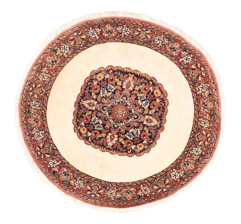 Tapis persan - Bidjar ronde  - 100 x 100 cm - crème