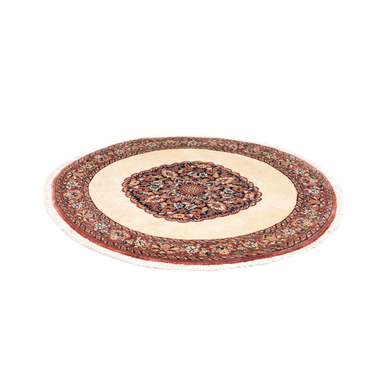 Tapis persan - Bidjar ronde  - 100 x 100 cm - crème