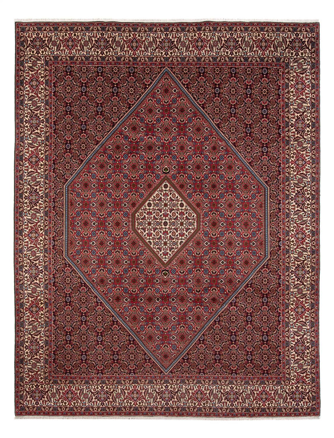 Tapis persan - Bidjar - 342 x 252 cm - rouge foncé