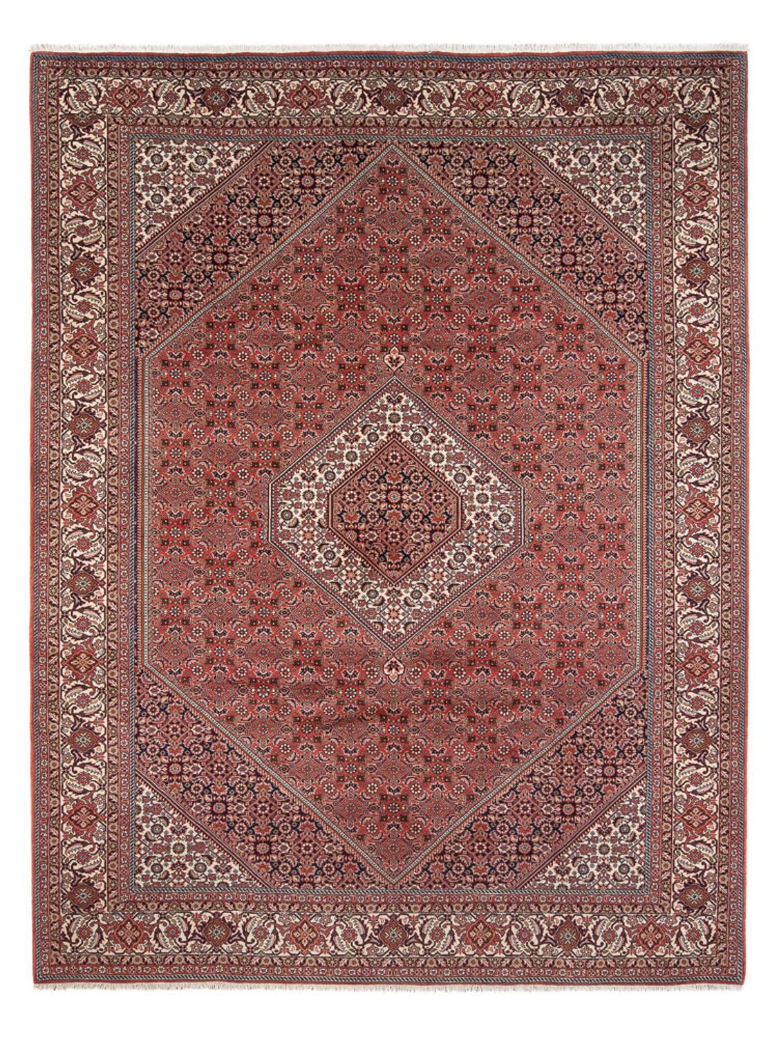Tapis persan - Bidjar - 333 x 247 cm - rouge foncé