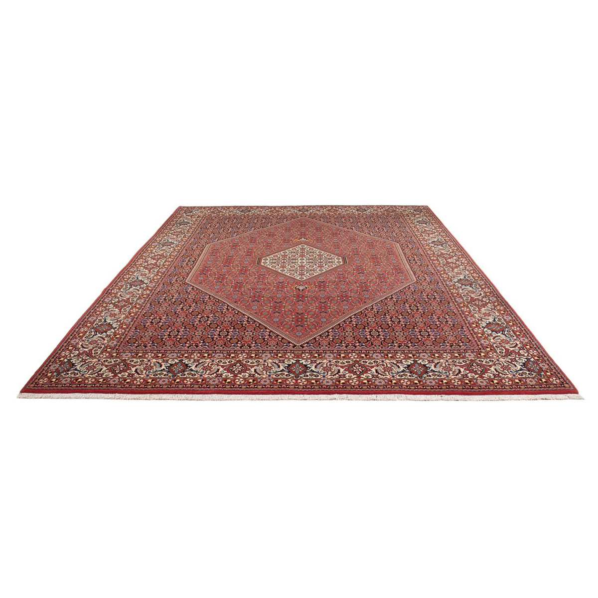 Tapis persan - Bidjar - 337 x 250 cm - rouge foncé