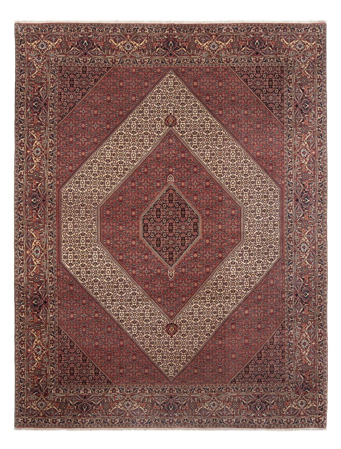 Tapis persan - Bidjar - 345 x 250 cm - rouge foncé