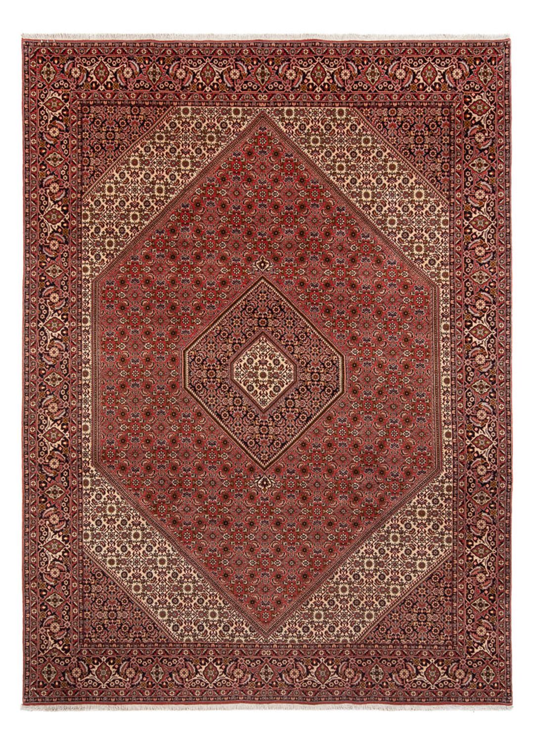 Tapis persan - Bidjar - 350 x 250 cm - rouge foncé