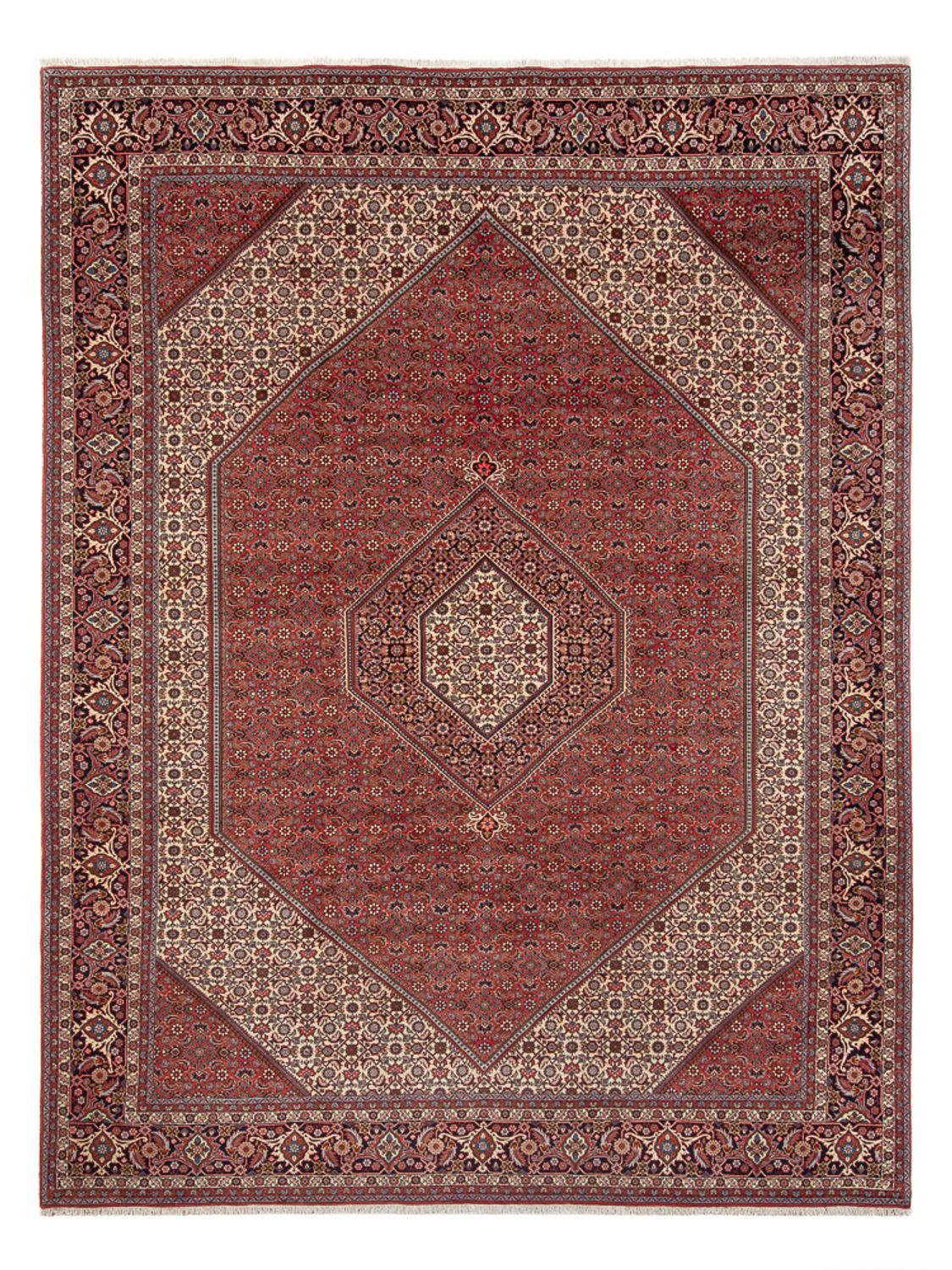 Tapis persan - Bidjar - 348 x 250 cm - rouge foncé