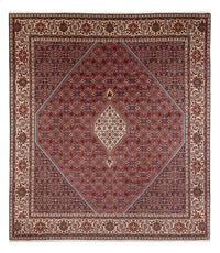 Tapis persan - Bidjar - 294 x 253 cm - rouge foncé