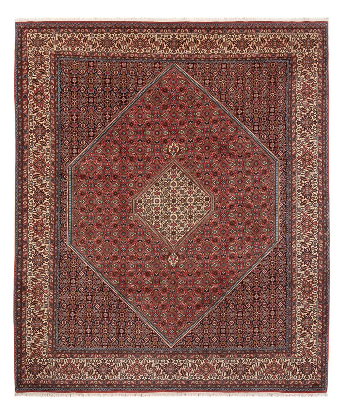 Tapis persan - Bidjar - 314 x 255 cm - rouge foncé