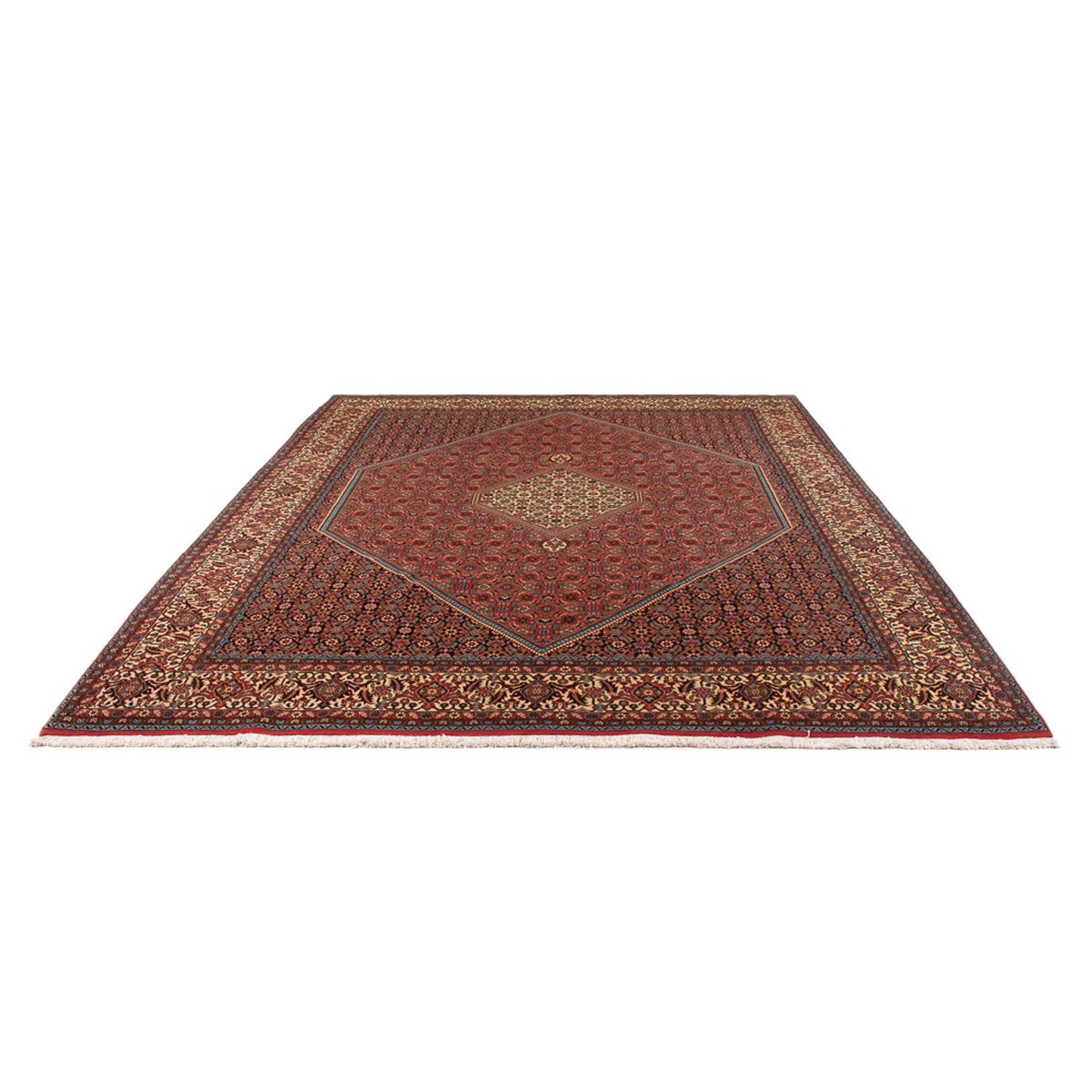 Tapis persan - Bidjar - 314 x 255 cm - rouge foncé