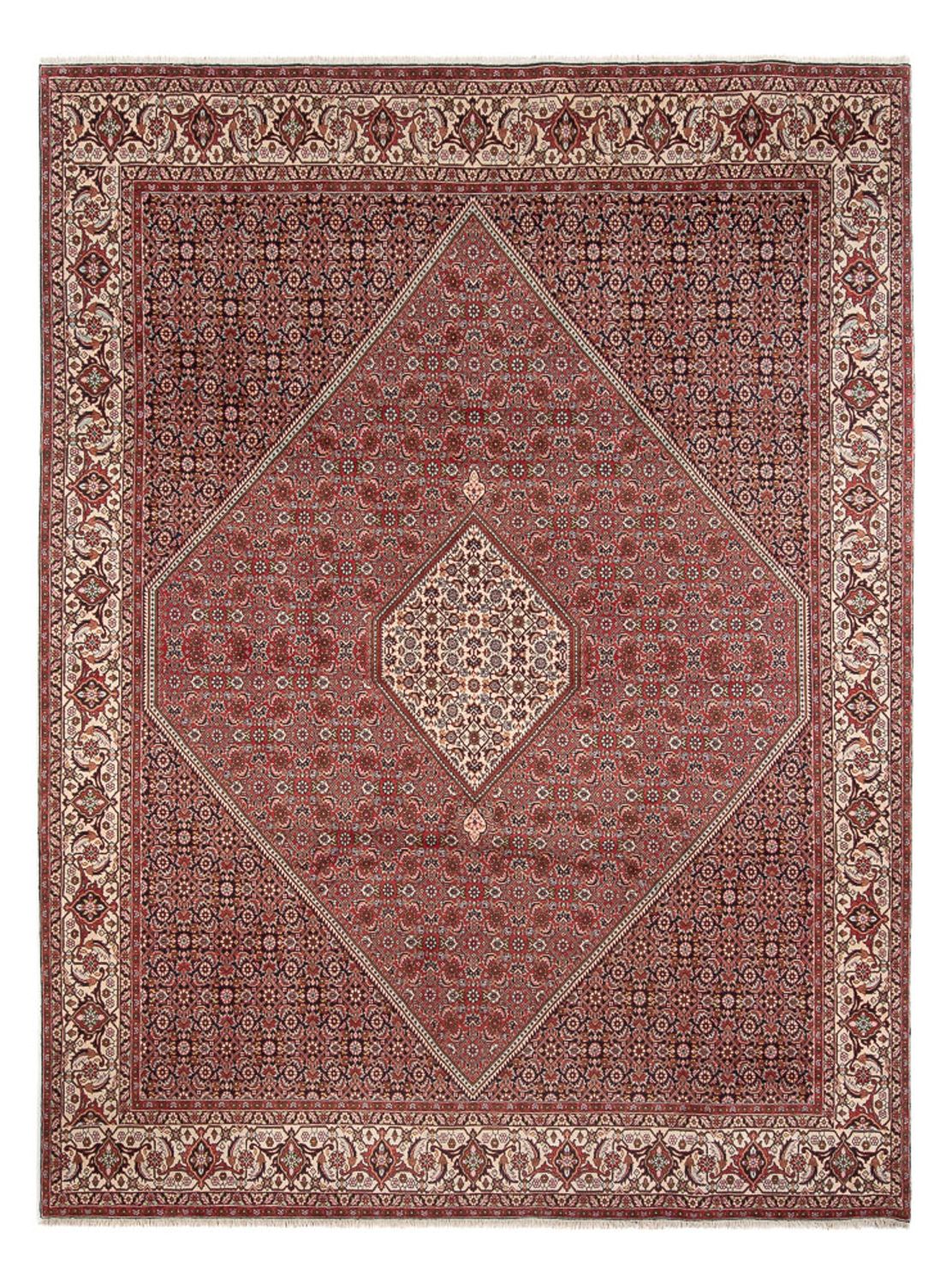 Tapis persan - Bidjar - 343 x 250 cm - rouge foncé